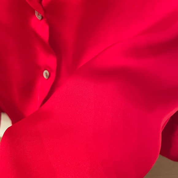 Like-New Zara Satin Button Down - Picture 4 of 5
